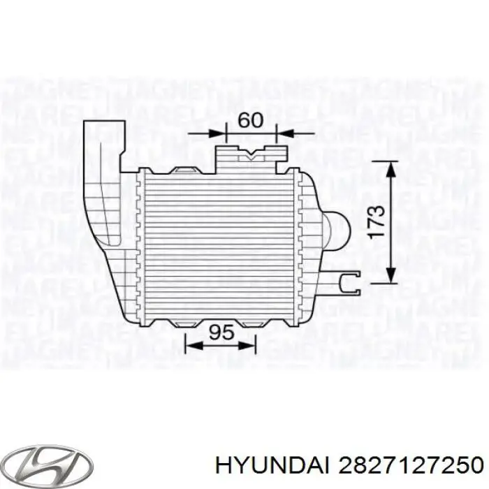 Система охолодження наддувочного повітря Hyundai/Kia 2827127250 ціна, від 101.05 USD