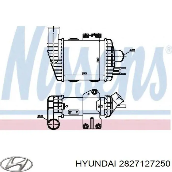 Купити 2827127250 Hyundai/Kia Радіатор интеркуллера