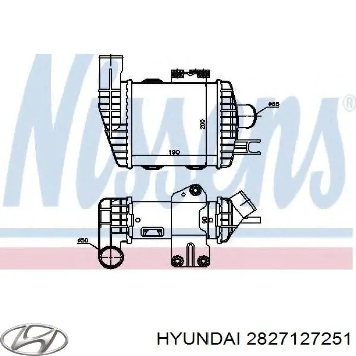 Купити 2827127251 Hyundai/Kia Радіатор интеркуллера