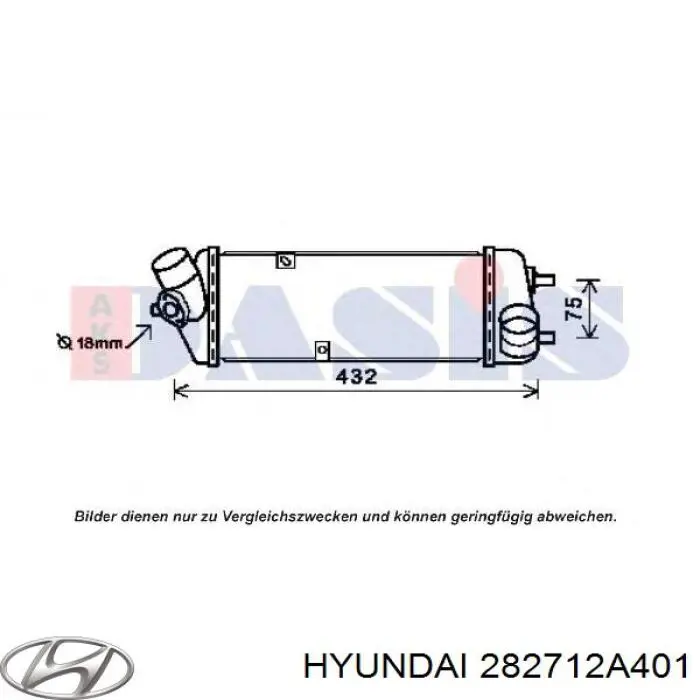 282712A401 Hyundai/Kia Охолоджувач наддувочного повітря