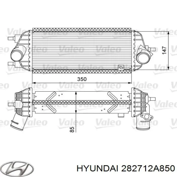 Система охолодження наддувочного повітря Hyundai/Kia 282712A850 ціна, від 80.33 USD