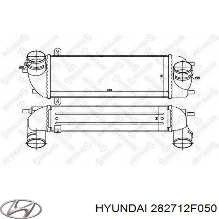 Купити 282712F050 Hyundai/Kia Радіатор интеркуллера