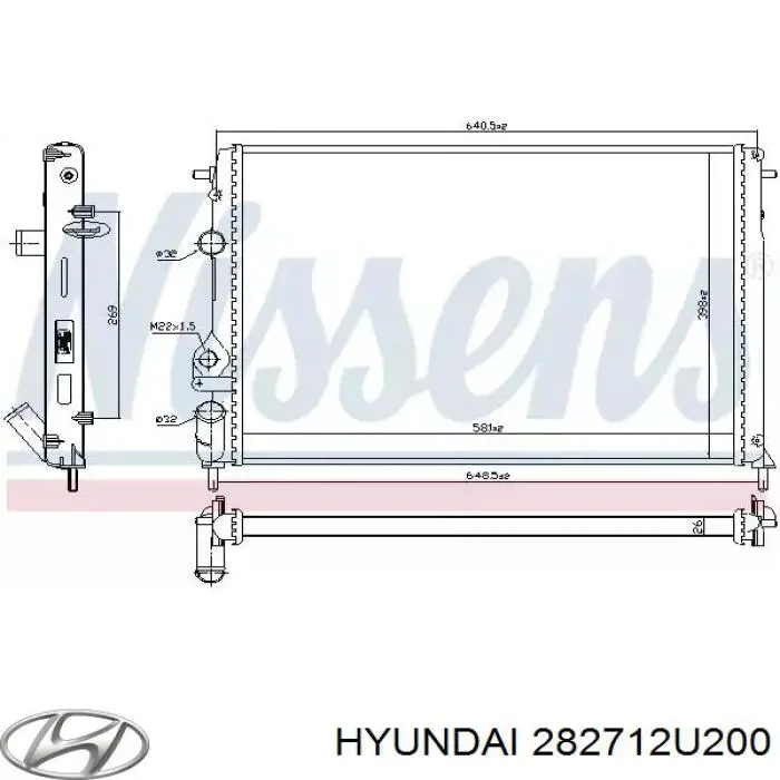 282712U200 Hyundai/Kia Охолоджувач наддувочного повітря