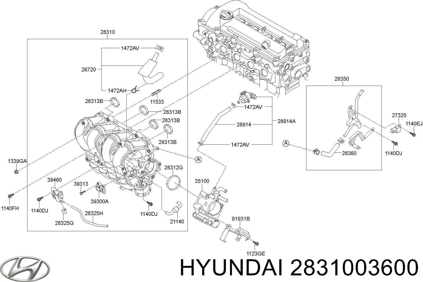  2831003600 Hyundai/Kia