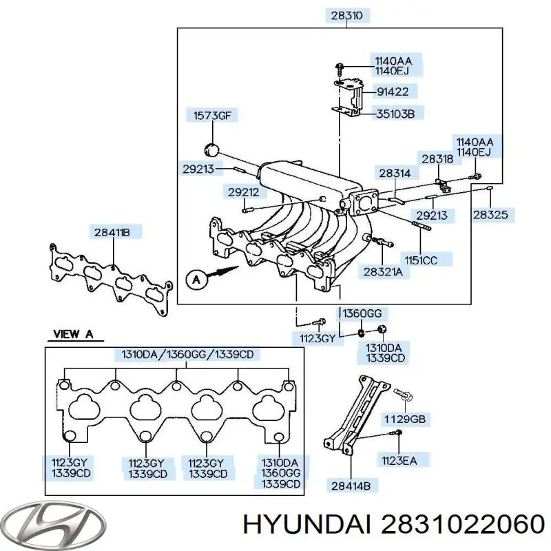 Колектор впускний Hyundai Accent (Хендай Акцент)