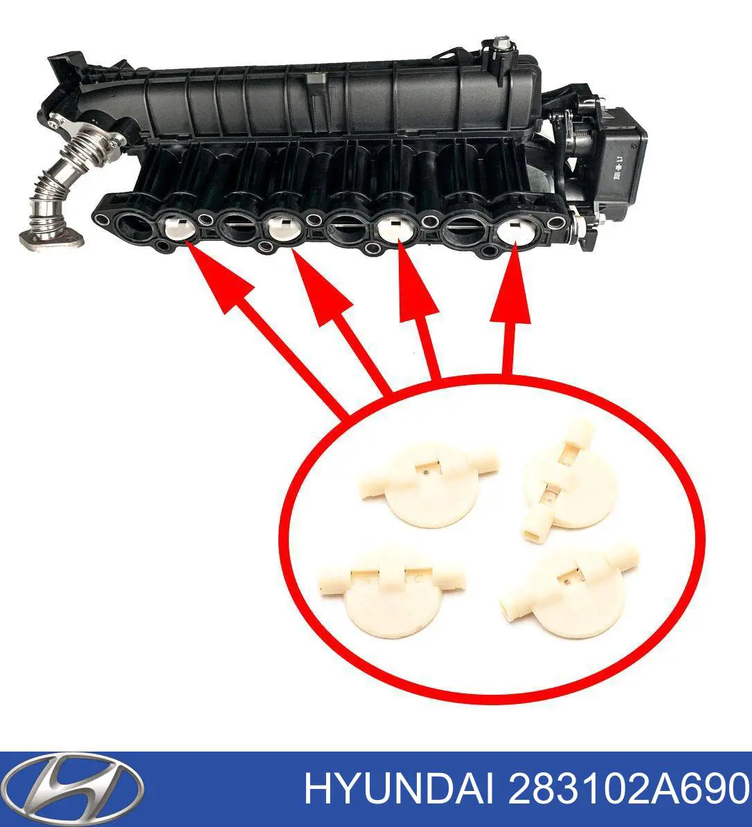 Колектор впускний Hyundai/Kia 283102A690 ціна, від 170.58 USD