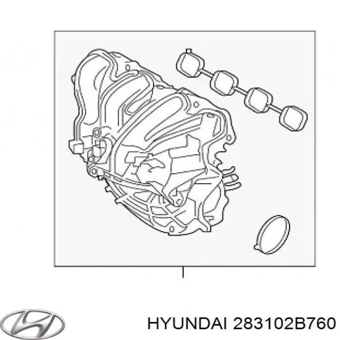 283102B760 Hyundai/Kia Колектор впускний