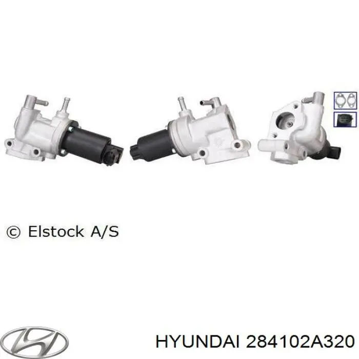 Клапан EGR Hyundai/Kia 284102A320 ціна, від 91.36 USD