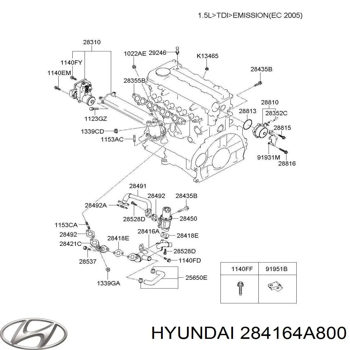  284164A800 Hyundai/Kia