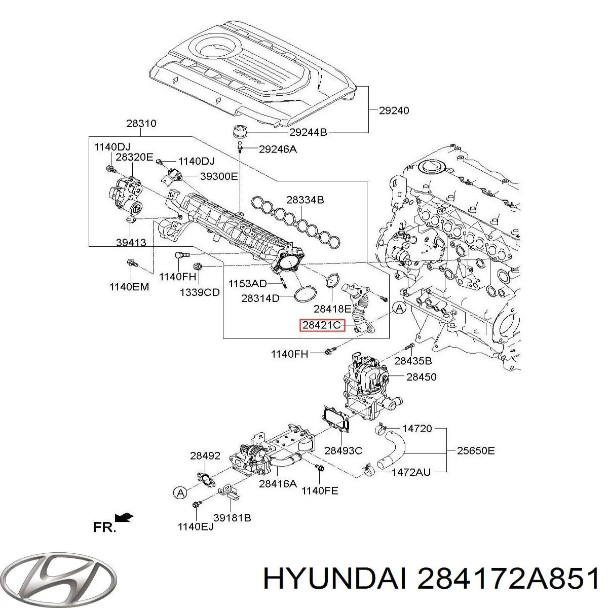  Hyundai/Kia 284172A851 ціна, від 12.69 USD