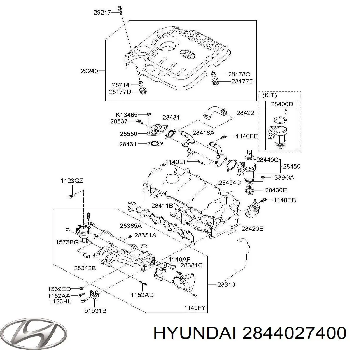  Hyundai/Kia 2844027400 ціна, від 16.71 USD