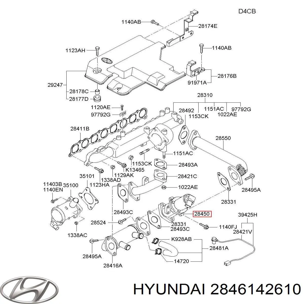 Клапан ЄГР 2846142610 Hyundai/Kia