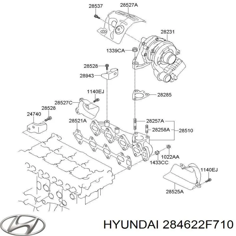  Hyundai/Kia 284622F710 ціна, від 92.16 USD