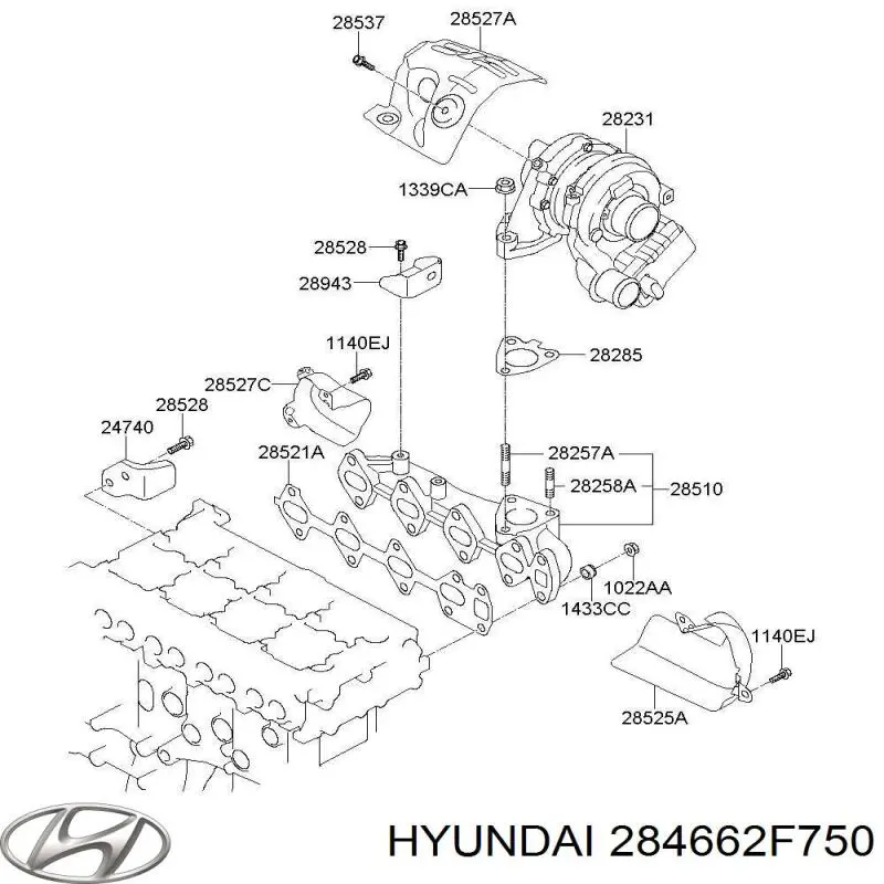  Hyundai/Kia 284662F750 ціна, від 21.53 USD