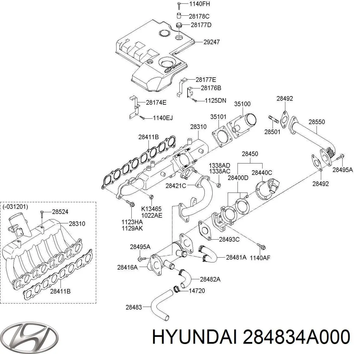  284834A000 Hyundai/Kia