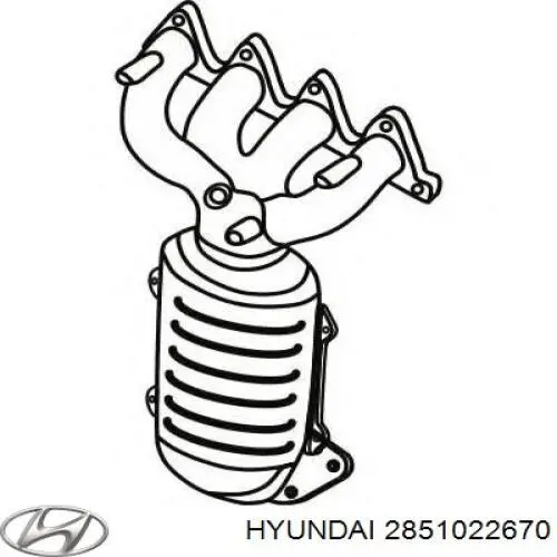 2851022670 Hyundai/Kia Каталітичний нейтралізатор відпрацьованих газів