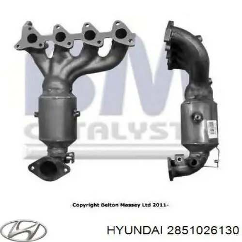 2851026130 Hyundai/Kia Система випуску газів двигуна