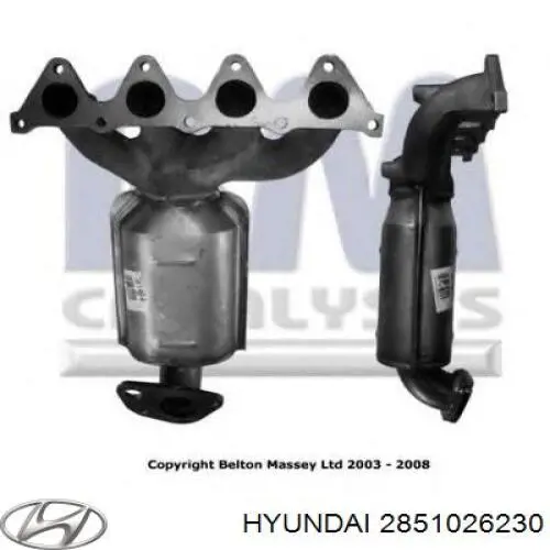 2851026230 Hyundai/Kia Система випуску газів двигуна