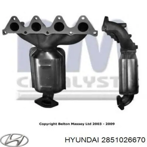 Газопроводи (колектор випускний) Hyundai/Kia 2851026560 ціна, від 353.51 USD