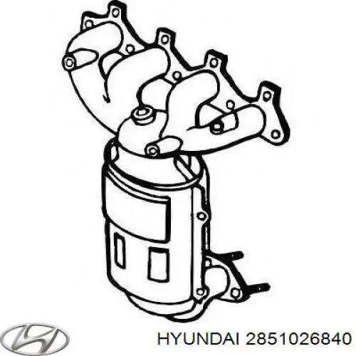 Газопроводи (колектор випускний) Hyundai/Kia 2851026840 ціна, від 42.37 USD