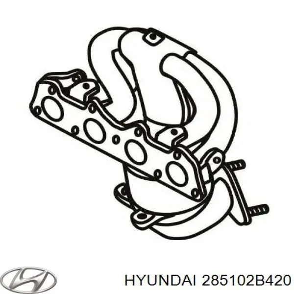 Газопроводи (колектор випускний) Hyundai/Kia 285102B420 ціна, від 228.43 USD