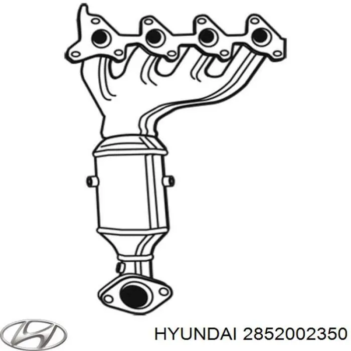 2852002350 Hyundai/Kia Каталітичний нейтралізатор відпрацьованих газів