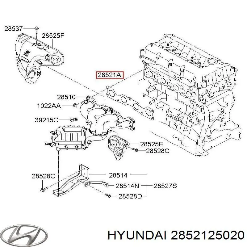 Прокладка випускного колектора Mando DN2852125010