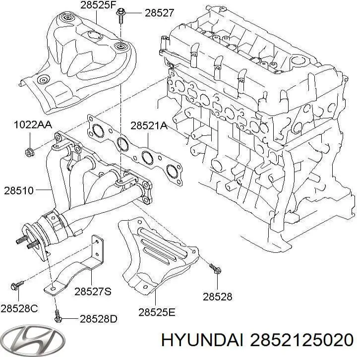 Прокладка колектора DN2852125010 Mando