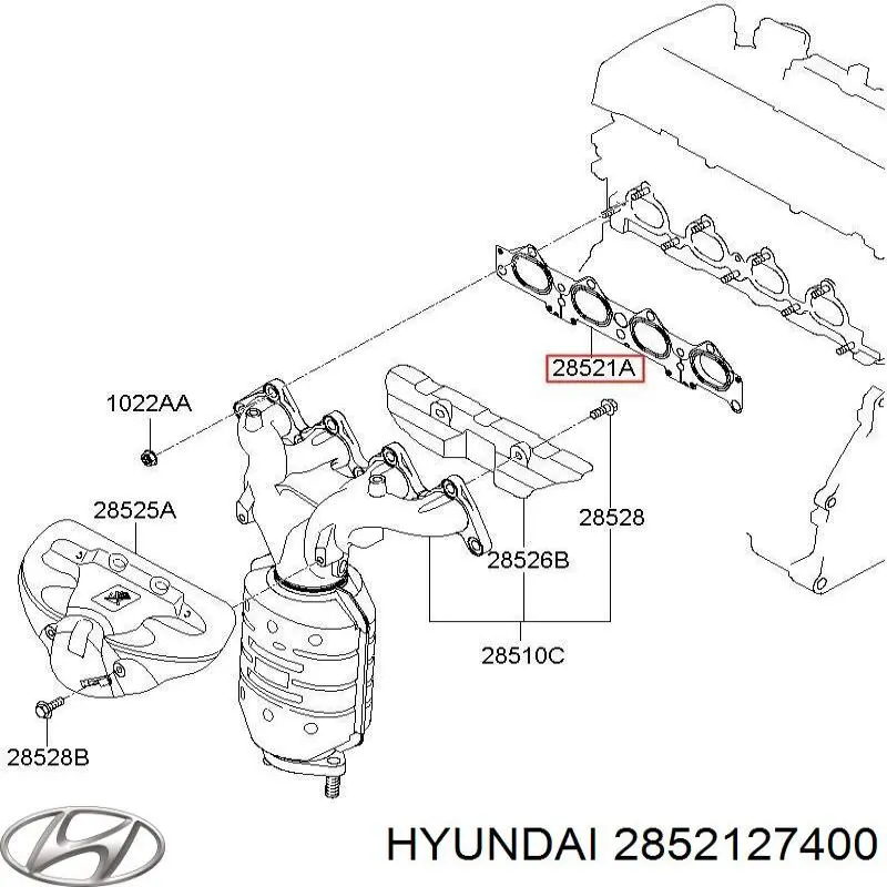 P1MA041 Parts-Mall Прокладка випускного колектора
