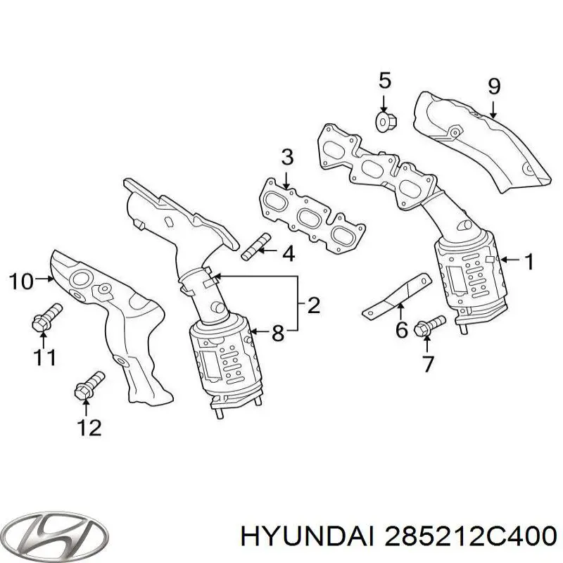 285212C400 Hyundai/Kia Набір прокладок двигуна