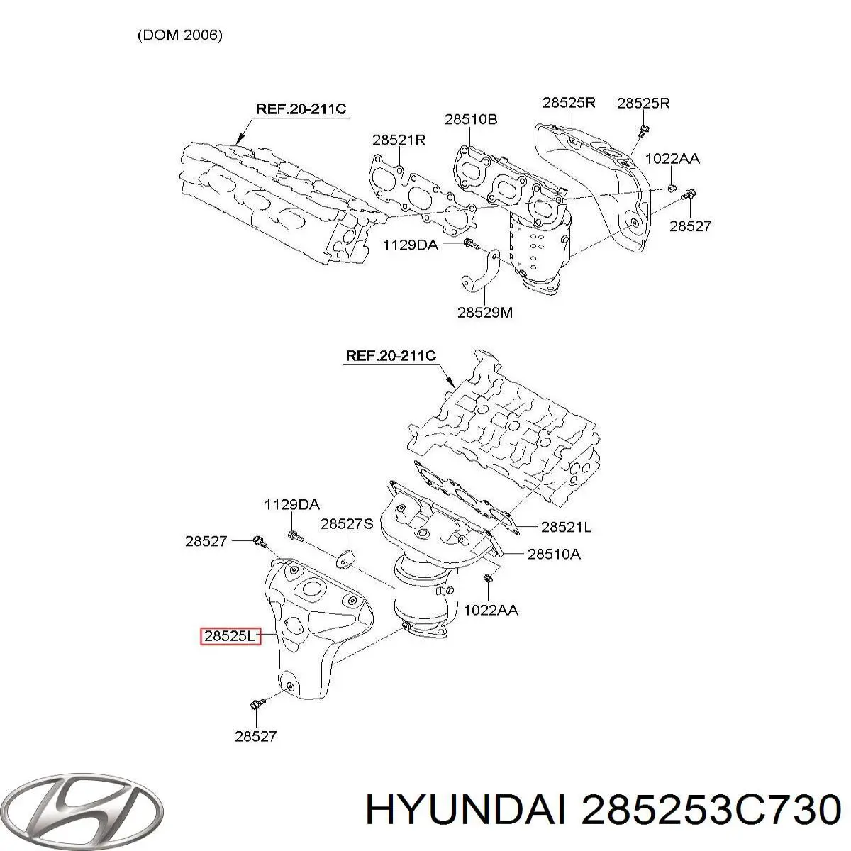  Hyundai/Kia 285253C730 ціна, від 19.00 USD