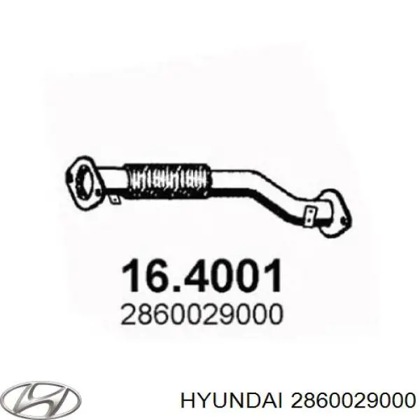 Купити 2860029000 Hyundai/Kia Глушник, передня частина
