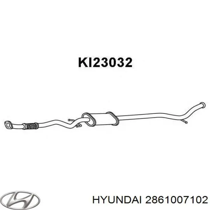 Купити 2861007102 Hyundai/Kia Вихлоп
