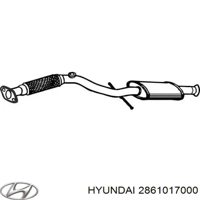 Купити 2861017000 Hyundai/Kia Глушник, передня частина