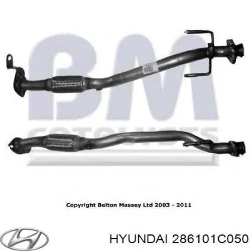 Глушник, передня частина Hyundai/Kia 286101C050 ціна, від 63.12 USD