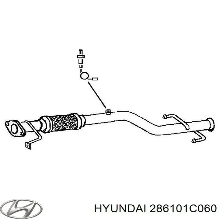 Купити 286101C060 Hyundai/Kia Глушник, передня частина