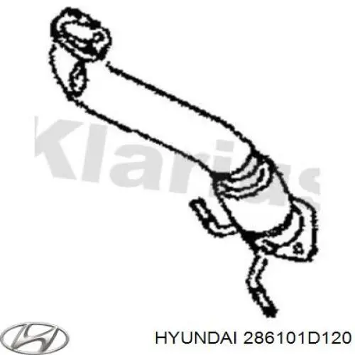 286101D120 Hyundai/Kia Глушник передній