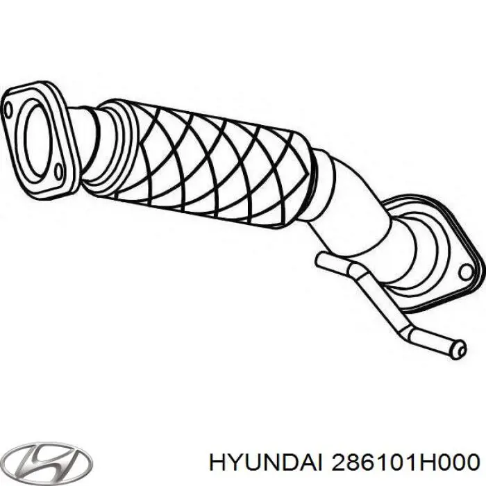 286101H000 Hyundai/Kia труба вихлопна, від каталізатора до глушника