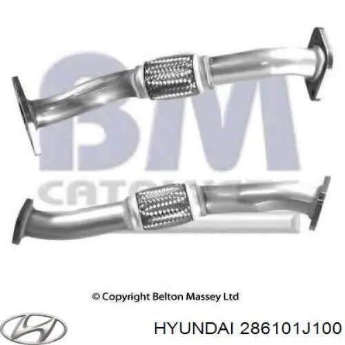 Купити 286104P100 Hyundai/Kia Глушник, передня частина