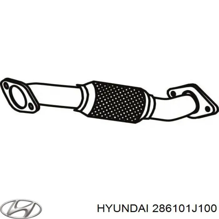286101J100 Hyundai/Kia глушник, передня частина
