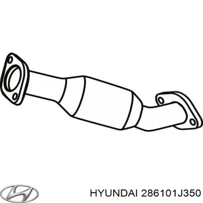 Труба приймальна (штани) глушника, передня 286101J350 Hyundai/Kia