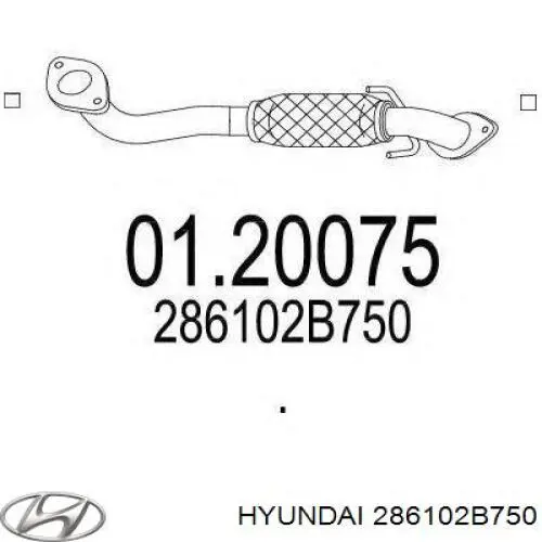 ED1033 Edex Труба приймальна (штани) глушника, передня
