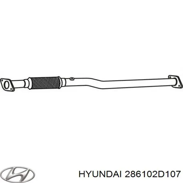 Купити 286102D107 Hyundai/Kia Глушник, передня частина