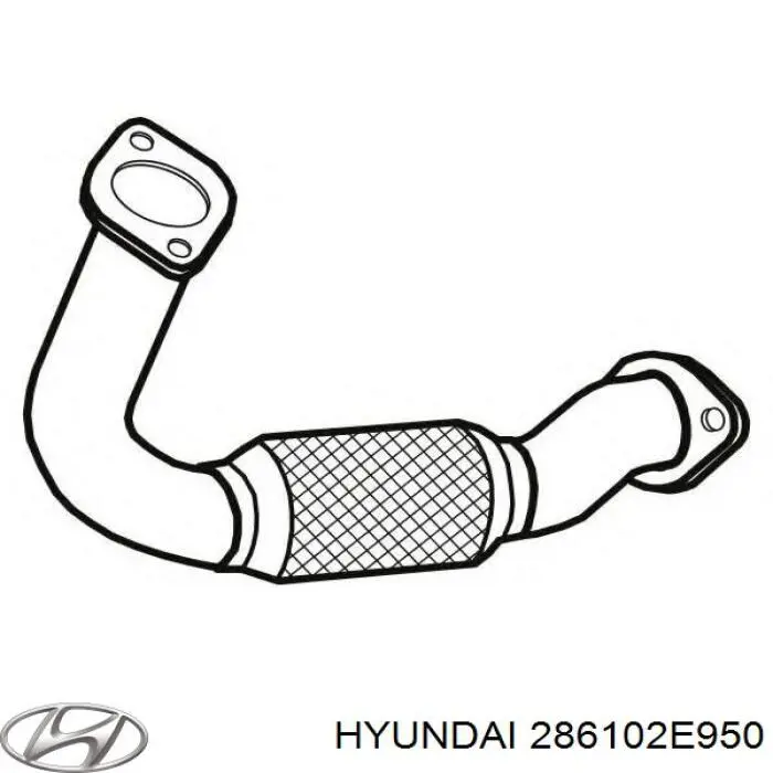 Купити 286102E950 Hyundai/Kia Труба приймальна (штани) глушника, передня