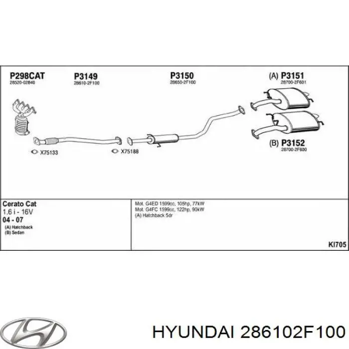  286102F100 Hyundai/Kia