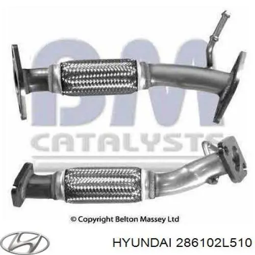 Труба приймальна (штани) глушника, передня Hyundai/Kia 286102L510 ціна, від 27.62 USD