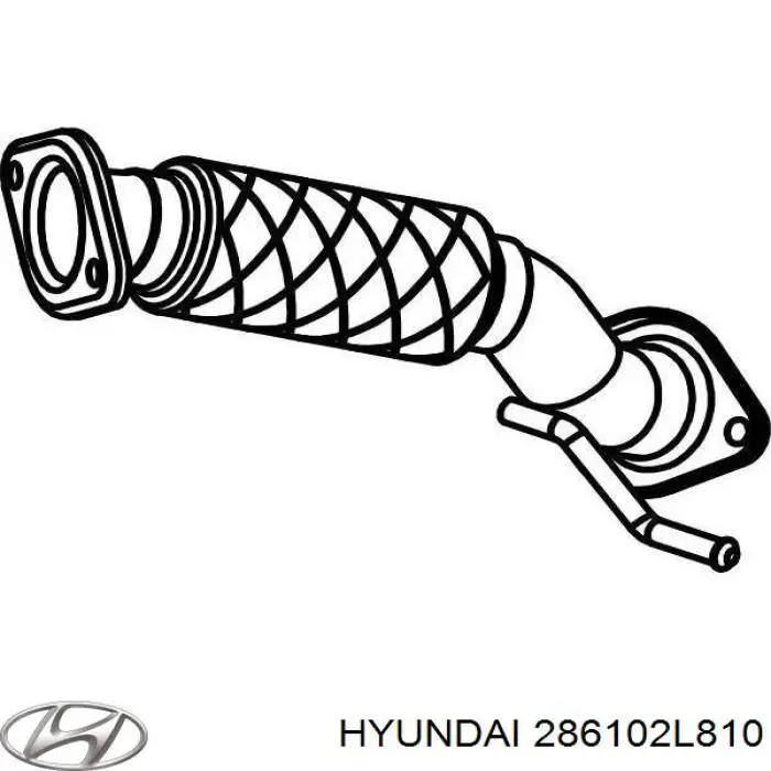 Труба приймальна (штани) глушника, передня Hyundai/Kia 286102L810