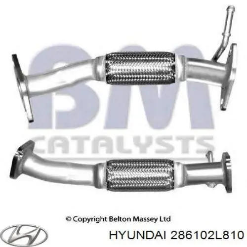 286102L810 Hyundai/Kia Штани глушника передні