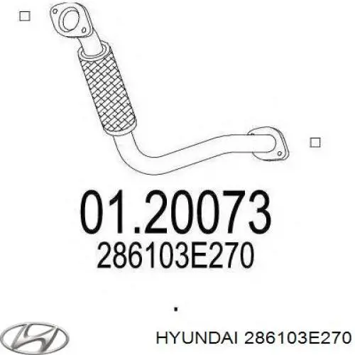 286103E270 Hyundai/Kia Глушник передній