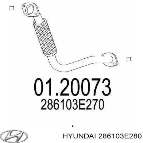Глушник, передня частина Hyundai/Kia 286103E280 ціна, від 22.22 USD
